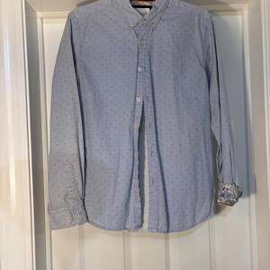 Denim & Flower Ricky Singh Blue Polka Dot Button-Up Shirt